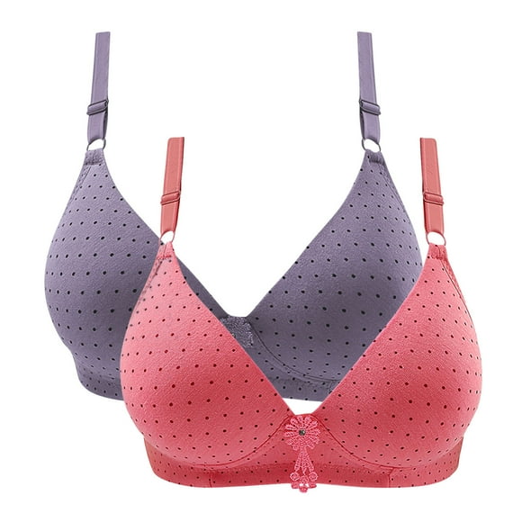 Mrat Wirefree Bras with Support and Lift Women Clearance Women'S Sports Bras Wireless Bra Style M-262 Women's Plus Size Female T-Shirt Bra V-Neck Hook and Eye Bra Closure Lace Bra Purple 36/80