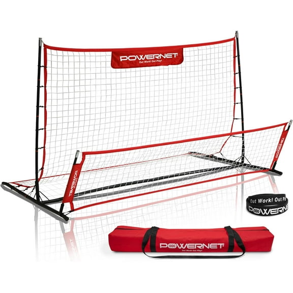 PowerNet Fast Pass Rebounder Soccer Trainer, 6 x 4 FT, Dual-Sided Soccer Net Rebounder for Passing & Ball Control, Portable Training Equipment for  & Team Drills