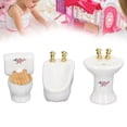 thumbnail image 1 of Juego De Baño Para Casa De Muñecas De 3 Piezas, Muebles En Miniatura A Escala 1/24, Juego De Casa De Muñecas Con Bañera, Inodoro Y Lavabo De Simulación Para Proyectos De, 1 of 7