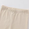 thumbnail image 7 of Karoyedx Girls Cotton Pants Baby Girls Sweatpants Wide Leg Casual Bottoms Toddler Drawstring Elastic Waist Pants with Pockets Beige Size,5-6 Years, 7 of 7