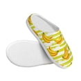 thumbnail image 3 of Wukai Bananas On A Striped Print Women's Indoor Bedroom Slipper Slip On Shoes, Unisex House Shoes with Anti-Skid Sole for Men, Gift for Women Men-39/40, 3 of 7