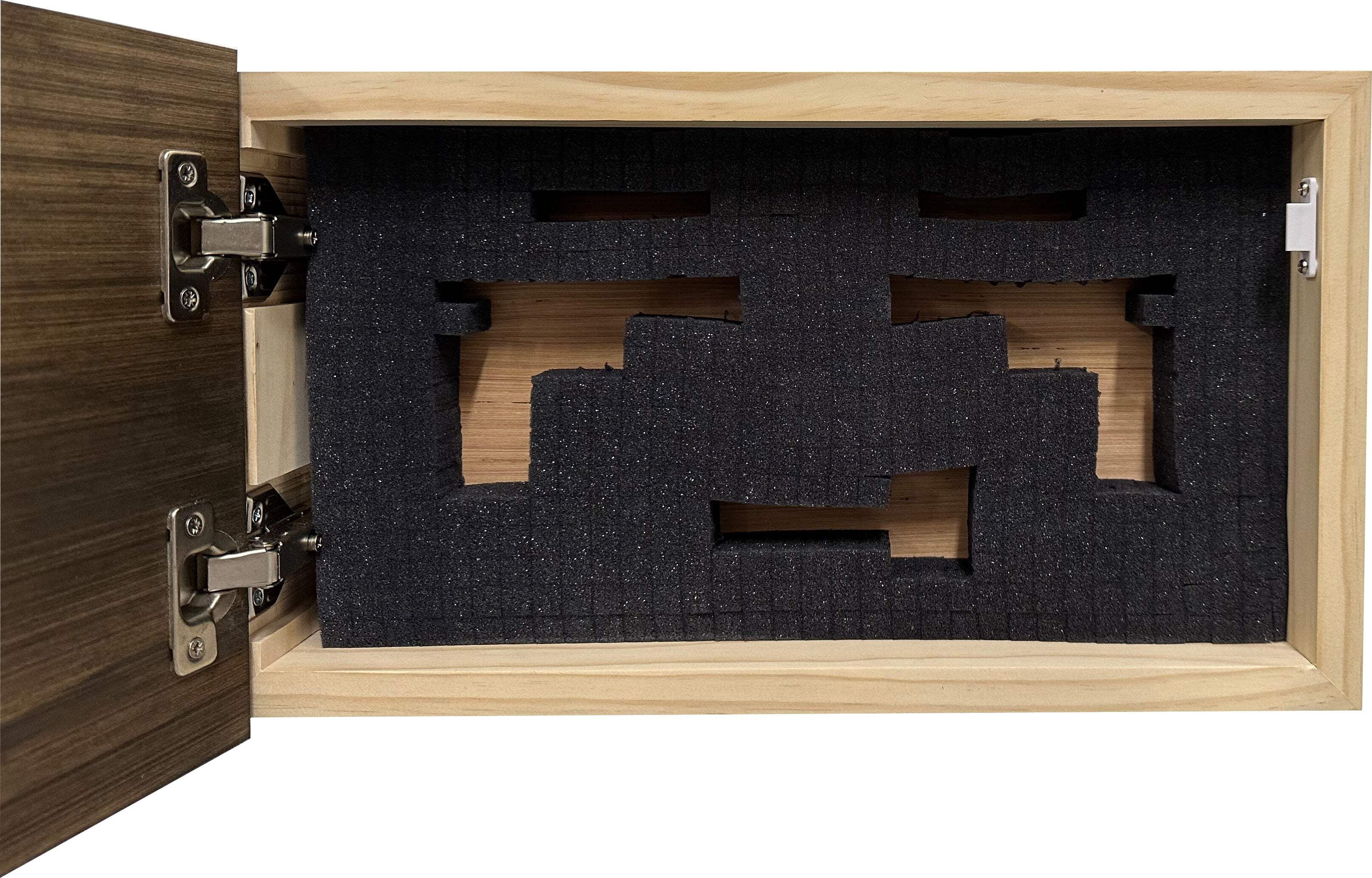 American Flag Hidden Storage Cabinet (Dark Walnut) by Bellewood Designs