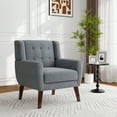 thumbnail image 6 of UIXE Accent Chair Linen Fabric Armchair for Living Room Modern Arm Chair, Gray, 6 of 7