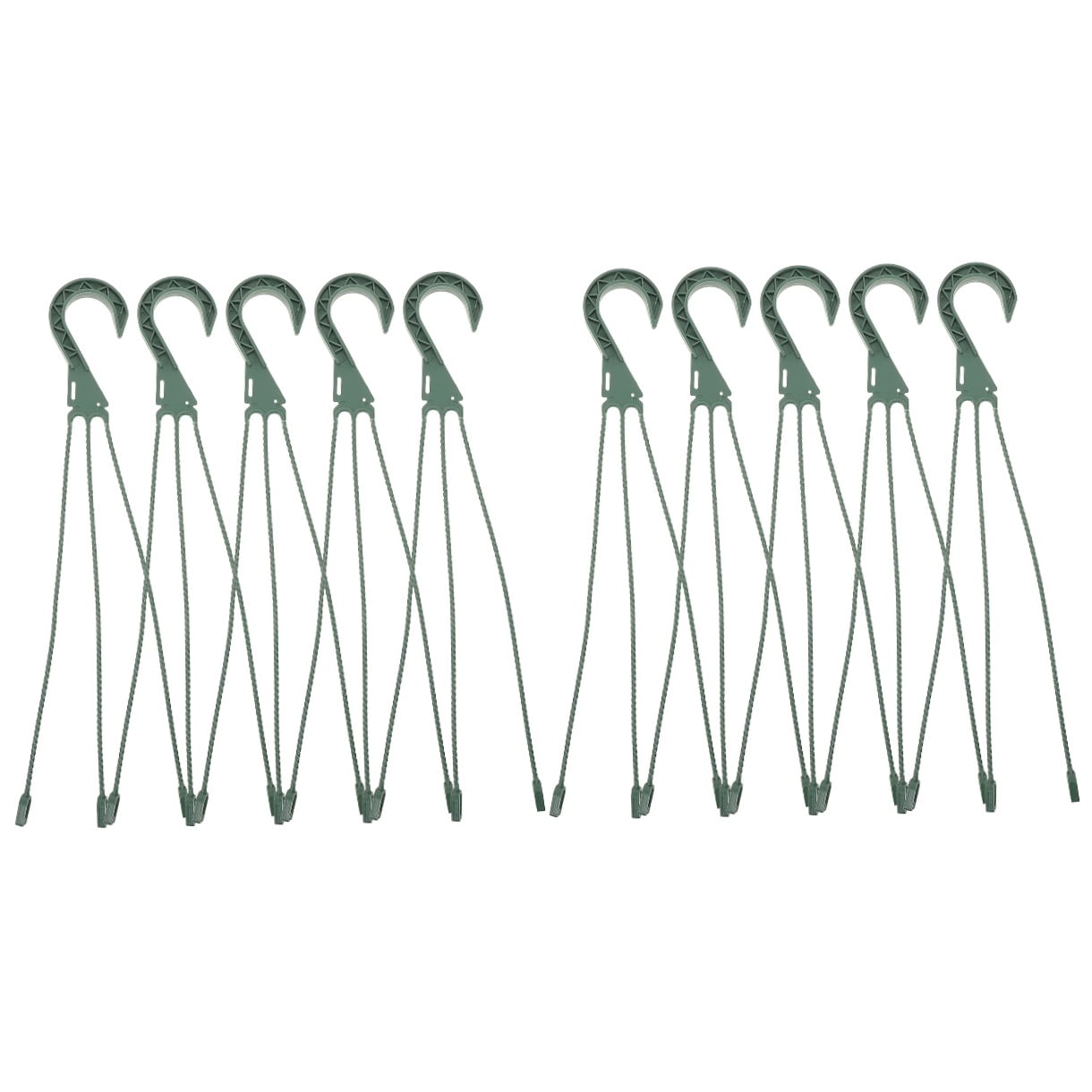 HOMEMAXS 10 Pcs  Plastic Hanging Basket Hooks Hanging Planter Holders Flower Pot Hangers for Outside Plants