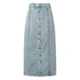 thumbnail image 5 of Women's Irregular Split Denim High Waisted Skirt Skirt Hangers Space Saving Girls Skirts Neon Skirt Tennis Skirts for Women Summer Skirts for Women plus Size Skater Skirt Skirt Shorts Lace Skirt Plaid, 5 of 8