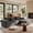 Gray, variant on LEHZROAJ 101″L-shaped Corduroy Compressed Sofa,Boneless Upholstered Couch Tufted Combination No Assembly for Living Room and Bedroom(Orange)