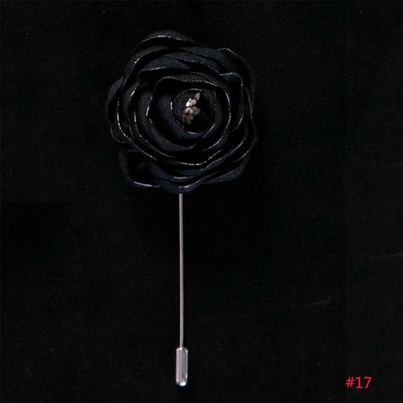 Multi-color High Quality Handmade Mens Accessories Cloth Suit Accessories Flower Brooch Boutonniere Lapel Pin Brooches 17