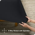 thumbnail image 2 of Bare Home Ultra-Soft Stretchy Sheet Set - Premium 1800 Collection - Deep Pockets - 4 Piece - Queen, Black, 2 of 8