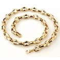 thumbnail image 3 of 6.5/7.5/12mm Polished Silver Stainless Steel Hollow Coffee Bean Chain Necklace, 3 of 6