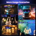 thumbnail image 2 of VOLIVO LED Eyes for Car Windshield,Programmable LED Sign,14.7 Inch APP Control Scrolling Display,Custom Text Pattern Animation Flexible Display for Store, Bar, Taxi, Party Advertising, 2 of 7