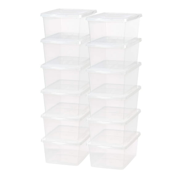 IRIS USA CNL-17 17 Quart Clear Storage Box, 12 Pack