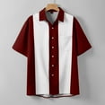thumbnail image 3 of Chemise d'Été Décontractée pour Homme Grande Taille Chemise à Manches Courtes Boutonnée Col Rabattu, 3 of 8