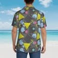 thumbnail image 6 of Goofa Geometric Hawaiian Shirt for Men, Unisex Summer Beach Casual Short Sleeve Button Down Shirts,Aloha Tropical Floral print shirt-Small, 6 of 9