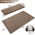 thumbnail image 2 of PURE ERA Bullnose Plush Carpet Stair Treads 14pcs With 1pcs Matching Landing Mat Self Adhesive Non-slip Brown, 2 of 11