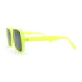 thumbnail image 3 of Womens Neat Flat Top Retro Lustrous Racer Plastic Sunglasses Green - Black, 3 of 4