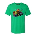thumbnail image 2 of Wild Bobby, Colorful Rainbow Moose Head Wildlife Animal Lover Mens Premium Tri Blend T-Shirt, Envy, Small, 2 of 3
