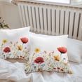 thumbnail image 5 of Pastoral Flowers Outdoor Pillow Covers Pack of 2 Watercolor Colorful Plants Leaves Waterproof Throw Pillow Covers Decorative Cushion Cases for Patio Garden Tent Balcony Couch 24x24 inch, 5 of 8