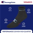 thumbnail image 4 of Calcetines Champion High Quarter para mujer, paquete de 6, 4 of 6