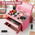 thumbnail image 2 of WORKPRO Mini Metal Tool Box, Cold Rolled Steel, 2 Drawers with Magnetic Tabs, PVC Liners, PP Feet Pads, Macaron, 10.8 x 5.9 x 8.2 in, 2 of 8