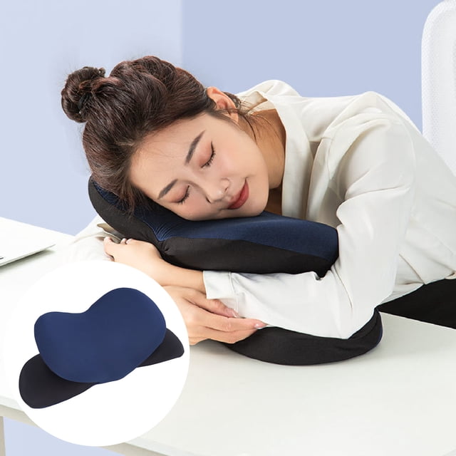 Memory Foam Lumbar Support Pillow, Calming Stress Relief Desk Hug Pillow, Office Desk Napping Pillow with 2 in 1 Design for Office Trip Home Decoration