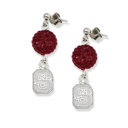 North Carolina State University S/S N CAROLINA STATE UNIV CRYSTAL OVATION EARRING