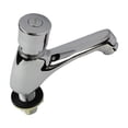 thumbnail image 1 of Llave Individual Para Lavabo Temporizadora Cromado 1/2 Pulg plateado 1/2 pulgadas, 1 of 4