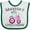 White and Green, variant on Inktastic Grandpa's Little Farmer- Pink Tractor and Flowers Boys or Girls Baby Bib