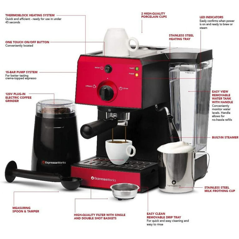 Kitchen HQ Slim Automatic Espresso & Cappuccino Maker - 20807723