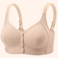 thumbnail image 4 of SPZTSX Womens Plus Size Front Closure Wireless Bras Push Up Breathable Shaping Vest Style Sleep Everyday Bra, 4 of 5