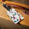thumbnail image 3 of Luggage Tag Christmas Dwarfs Gnomes Full Back Privacy Name ID Card Suitcase Labels Leather Travel Tags 2 Pack Decoration, 3 of 6