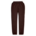 thumbnail image 5 of Toddler SweatpantsDrawstring Pants with Pockets Boys Solid Pants Brown Joggers for Boys Kids Spring Fall Pants 13-14 Years, 5 of 6