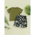 thumbnail image 6 of BemeyourBBs Toddler Baby Boys Birthday Outfits 2nd Birthday 2 Years Old Clothes Short Sleeve Letter Print T Shirt Tops and Camouflage Shorts Set Boys Summer Clothing, 6 of 9