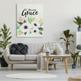 thumbnail image 2 of Stupell Industries Amazing Grace Calligraphy White Flower Blossom Botanicals Canvas Wall Art, 36 x 48, Design by Amy Brinkman, 2 of 5