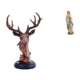 thumbnail image 1 of Figura de cabeza de ciervo,Adorno de cabeza de ciervo,estatua de animal decorativa,Estatua,Estatua de la Virgen María Figura Colección Religiosa,Resina y Dama de Figura, 1 of 8