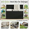 thumbnail image 5 of LHBcraft 60 Gallon Deck Box, Resin Outdoor Storage Box, Waterproof and UV Resistant Lightweight Storage Deck Box for Garden Tools, Supplies, Toys, 5 of 11