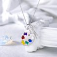 thumbnail image 2 of Artist Paint Palette and Brush Necklace 925 Sterling Silver Colorful Painter Pendant Necklace Painting Jewelry Gifts for Women Art Teacher, 2 of 6
