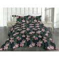 thumbnail image 2 of Ambesonne Tropical Vibes Quilted Bedspread Set 3 Pcs, Dreamy Dark Jungle, King, Pale Pink Hunter Green, 2 of 4