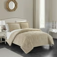 thumbnail image 6 of Ryland 3 or 2 Piece Comforter Set Ribbed Textured Microplush Sherpa Bedding - Pillow Shams Included, 6 of 8