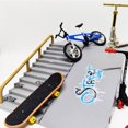 thumbnail image 4 of Finger Skateboarding Ramp Set Skateboarding Park Set Site Props Alloy Finger Bicycle Scooter Pants, 4 of 7