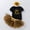 Black, variant on Girls Outfits 3 Piece Short Sleeve Crewneck Romper with Leopard Tutu Skirt Hair Clip for Birthday Wild One Year Set Size 12-24M