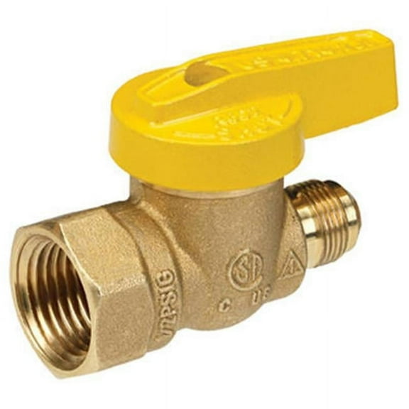 Homewerks 1/2 in. Brass Flare x FIP Gas Ball Valve