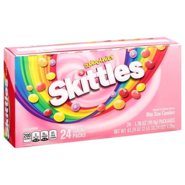 Skittles Smoothies 1.76oz 24 Count