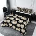 thumbnail image 3 of Erosebridal Autumn Pumpkin Full Size Comforter Sets 3-Piece,Happy Fall Bedding Comforter Set,Black,Reversible,1 Comforter and 2 Pillowcases, 3 of 6