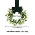 thumbnail image 4 of 2-Pack Mini Boxwood Christmas Wreaths, Faux Evergreen Cabinet Decorations for Kitchen, Window, Door, Shelf, Porch and Woodland Farmhouse Holiday Decor, 4 of 4