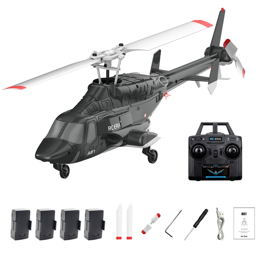 AZ HG90M Blue 49 In. FXD 3.5 Channel Gyroscope Metal Frame RC