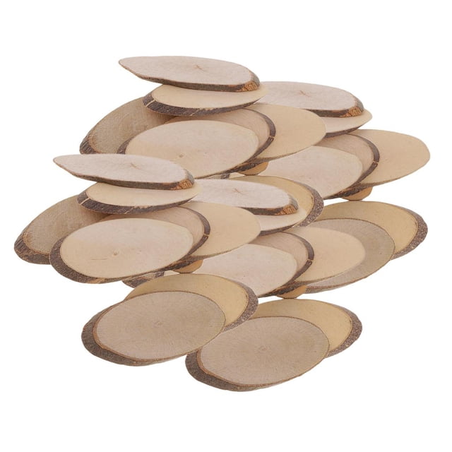 Discos de Rebanadas Rústicas perfecl 10 Piezas ovaladas 85-90 mm para Bodas Rústicas Centro de Mesa Artesanal