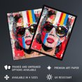 thumbnail image 2 of Artery8 Beautiful Vintage Lady Shades Street Art Graffiti Living Room Extra Large XL Wall Art Poster Print, 2 of 3