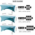 thumbnail image 4 of GFDYREE Spandex Tablecloth 6FT Stretch Table Cover Fitted Rectangular Tables, Universal Stretch Patio Table Cloth for Wedding, Banquet, Party and Event（Light Blue, 6FT, 4 of 7