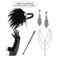 thumbnail image 3 of Women Flapper Accessories Party Costume Feathers Headband Necklace Earring Cigarettes Holder for Cocktail Party 23PESET687, 3 of 5