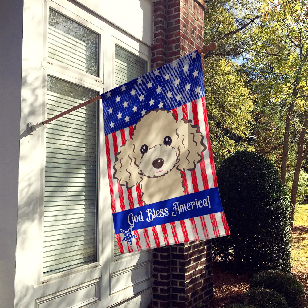 thumbnail image 2 of God Bless American Flag with Buff Poodle Flag Canvas House Size BB2188CHF, 2 of 4
